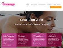 Tablet Screenshot of clinicarealcebeleza.com.br